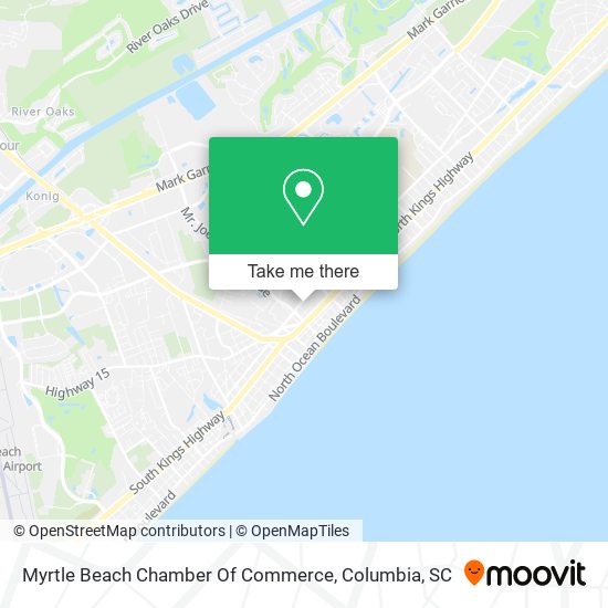 Mapa de Myrtle Beach Chamber Of Commerce