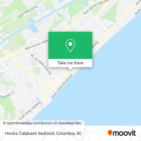 Hooks Calabash Seafood map