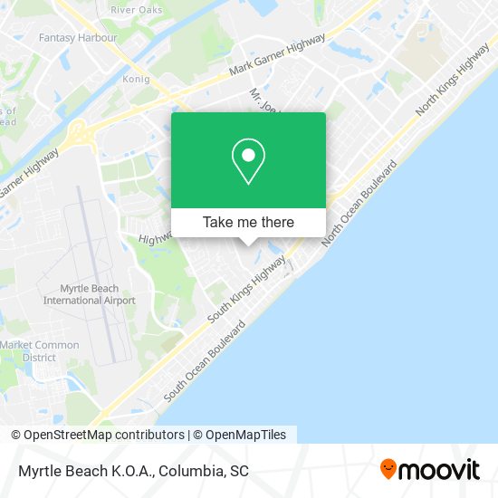 Mapa de Myrtle Beach K.O.A.