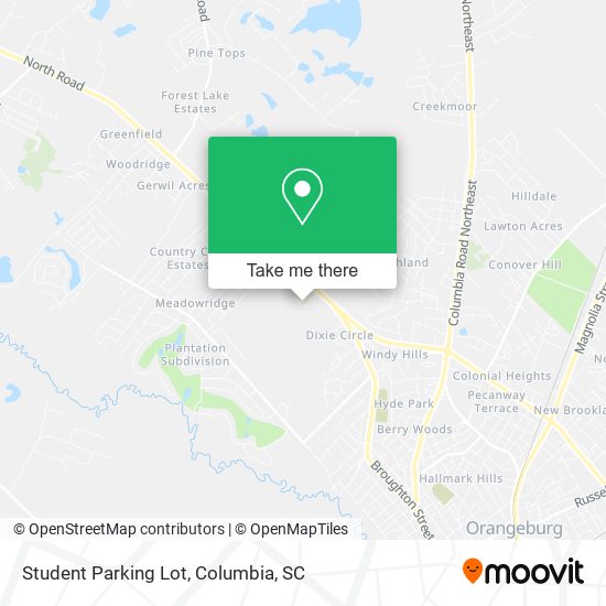 Student Parking Lot map