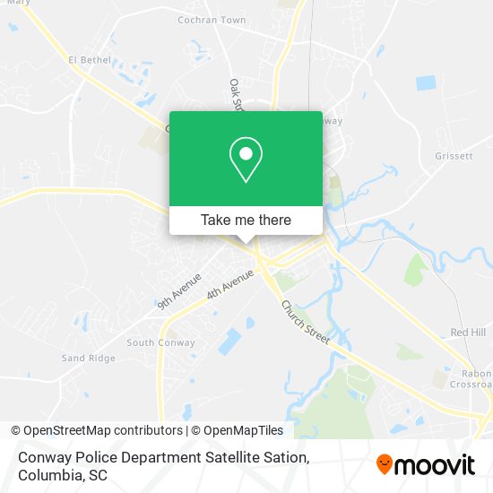 Conway Police Department Satellite Sation map