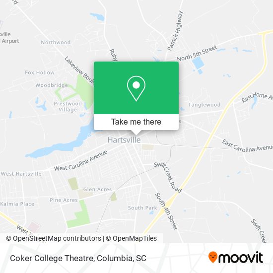 Mapa de Coker College Theatre