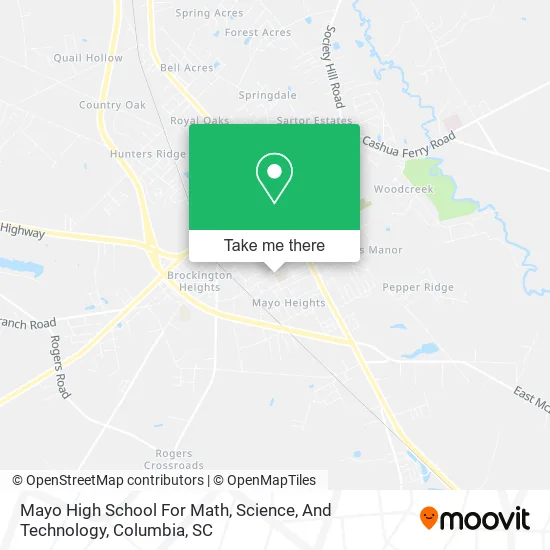 Mayo High School For Math, Science, And Technology map