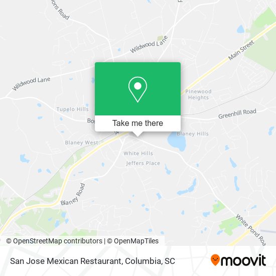 San Jose Mexican Restaurant map