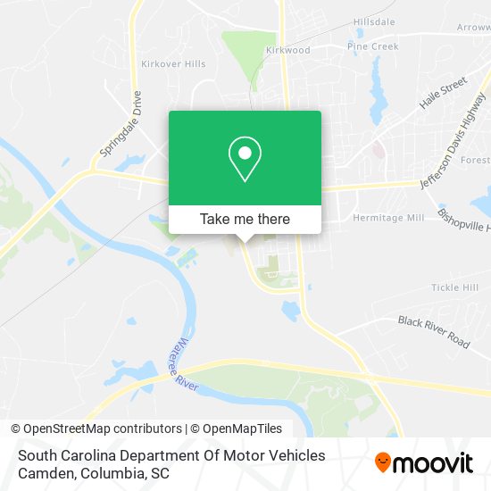 South Carolina Department Of Motor Vehicles Camden map