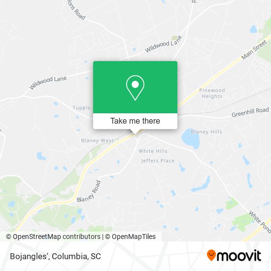Mapa de Bojangles'
