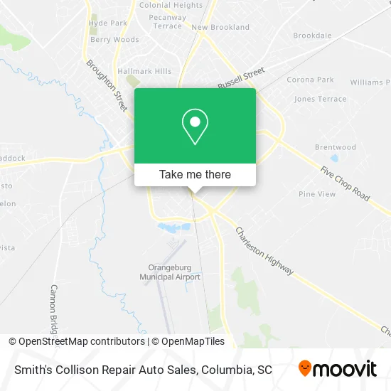 Smith's Collison Repair Auto Sales map