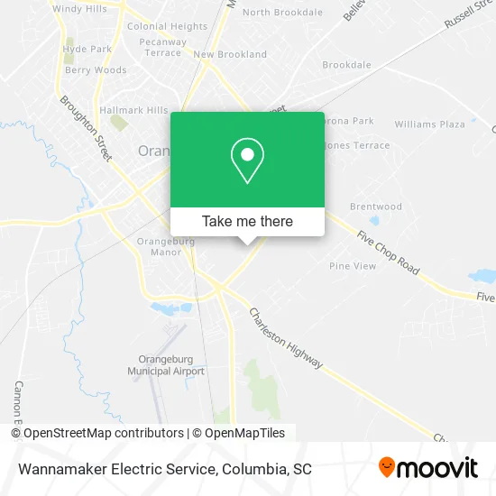 Wannamaker Electric Service map