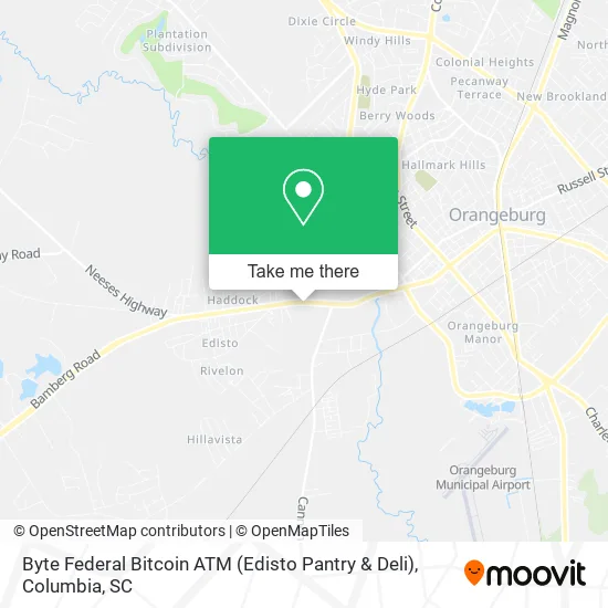 Byte Federal Bitcoin ATM (Edisto Pantry & Deli) map