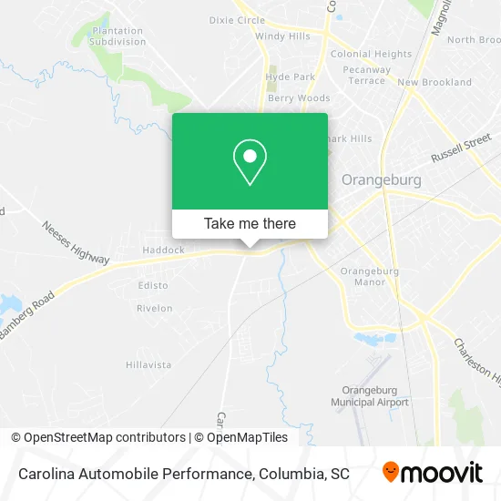 Carolina Automobile Performance map