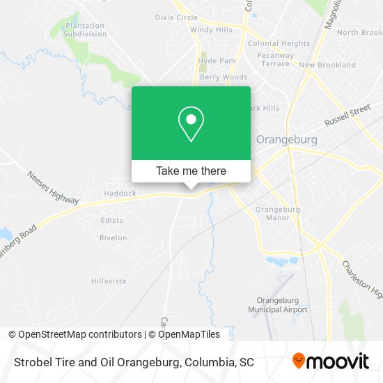 Mapa de Strobel Tire and Oil Orangeburg