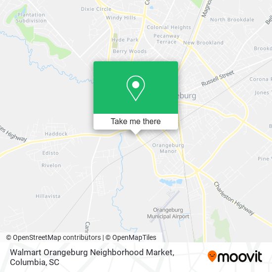 Walmart Orangeburg Neighborhood Market map