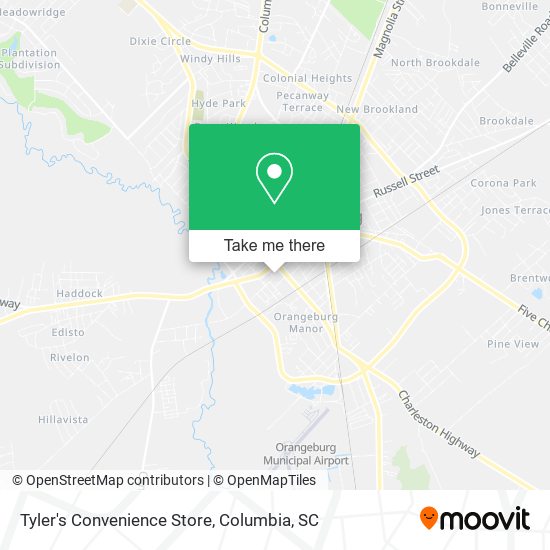 Mapa de Tyler's Convenience Store