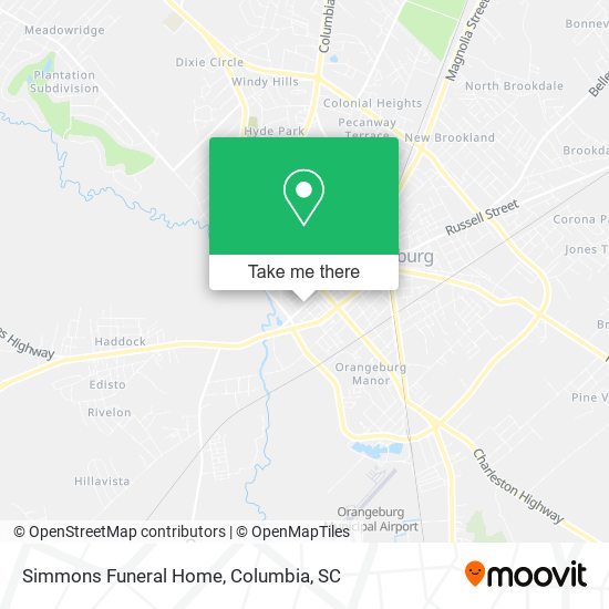 Mapa de Simmons Funeral Home
