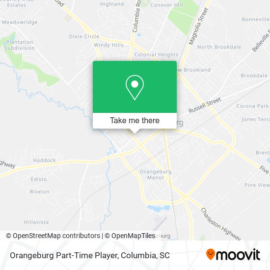 Orangeburg Part-Time Player map