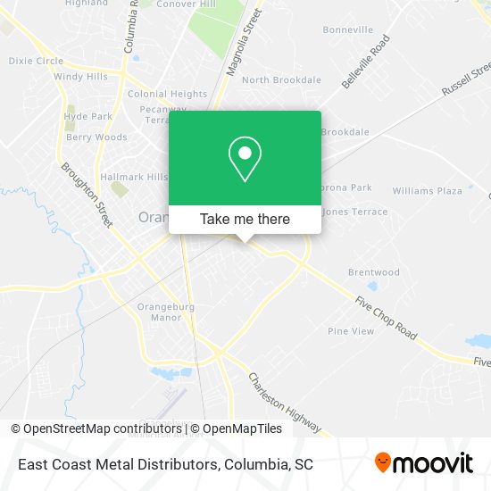 Mapa de East Coast Metal Distributors