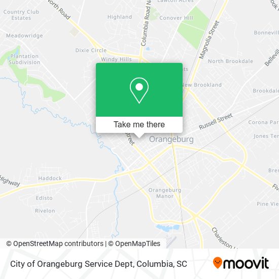 City of Orangeburg Service Dept map
