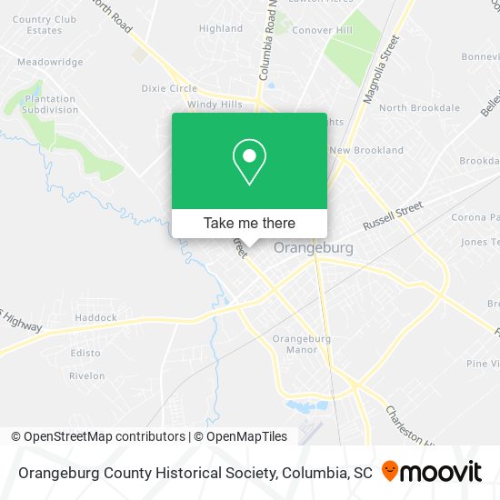 Mapa de Orangeburg County Historical Society