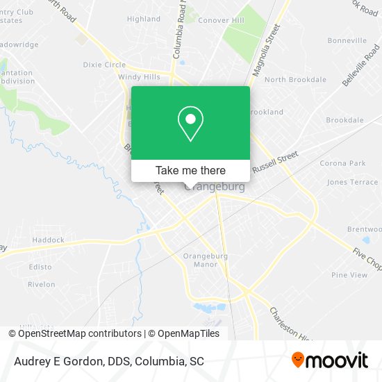 Mapa de Audrey E Gordon, DDS