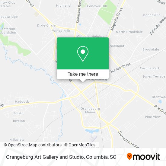 Mapa de Orangeburg Art Gallery and Studio