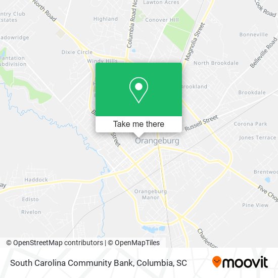 South Carolina Community Bank map