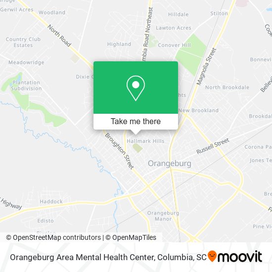 Orangeburg Area Mental Health Center map