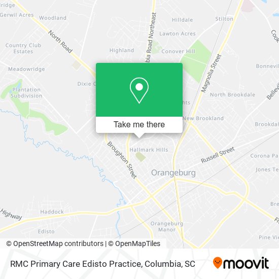 Mapa de RMC Primary Care Edisto Practice