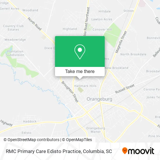 RMC Primary Care Edisto Practice map