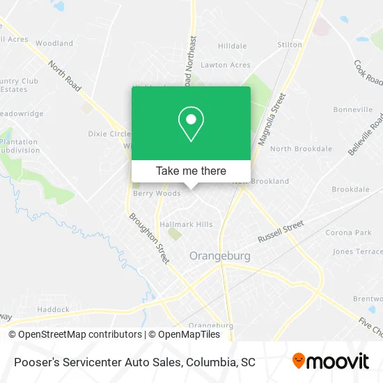 Pooser's Servicenter Auto Sales map