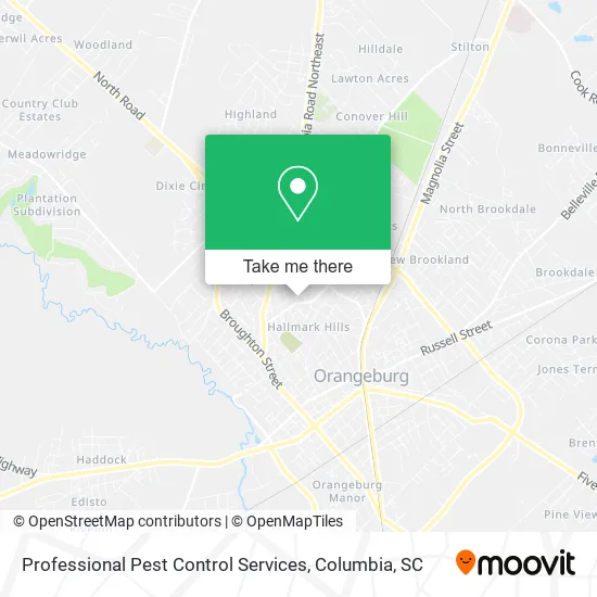 Professional Pest Control Services map