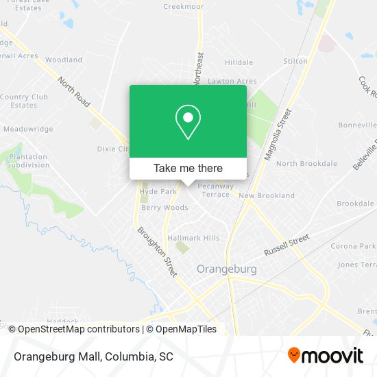 Mapa de Orangeburg Mall