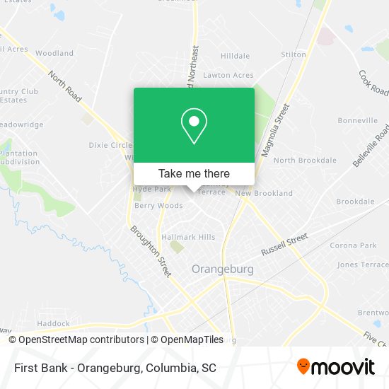 Mapa de First Bank - Orangeburg