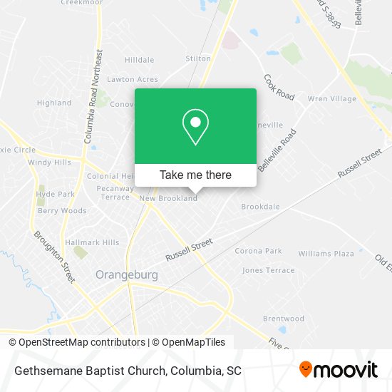 Mapa de Gethsemane Baptist Church