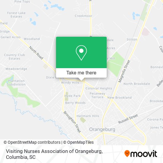 Mapa de Visiting Nurses Association of Orangeburg