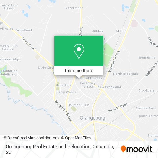 Mapa de Orangeburg Real Estate and Relocation