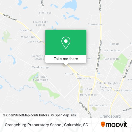 Mapa de Orangeburg Preparatory School