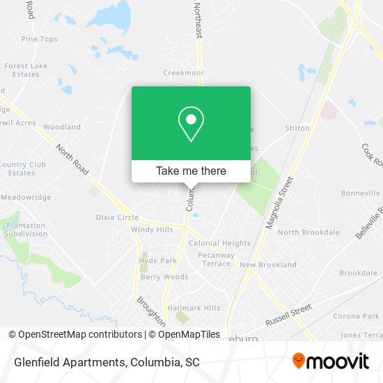 Mapa de Glenfield Apartments