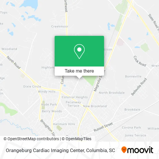 Orangeburg Cardiac Imaging Center map