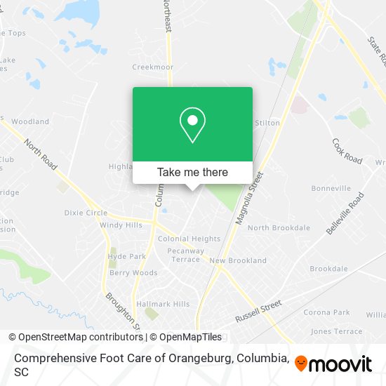 Mapa de Comprehensive Foot Care of Orangeburg