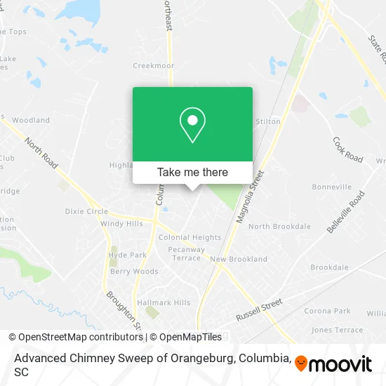 Advanced Chimney Sweep of Orangeburg map