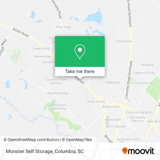 Monster Self Storage map