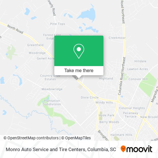 Mapa de Monro Auto Service and Tire Centers