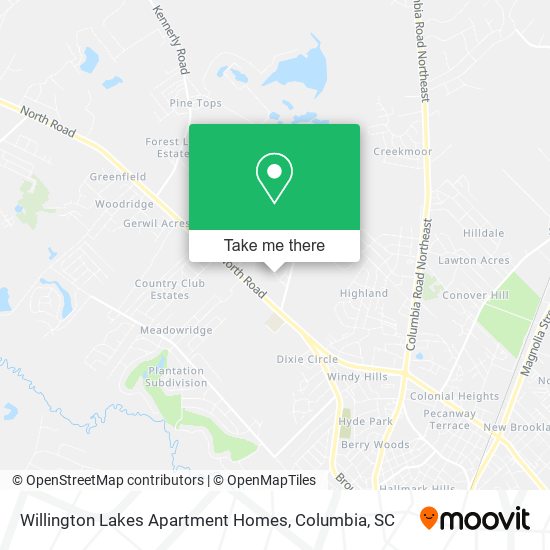 Willington Lakes Apartment Homes map