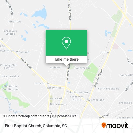 First Baptist Church map