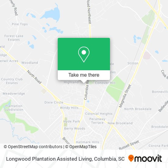 Longwood Plantation Assisted Living map