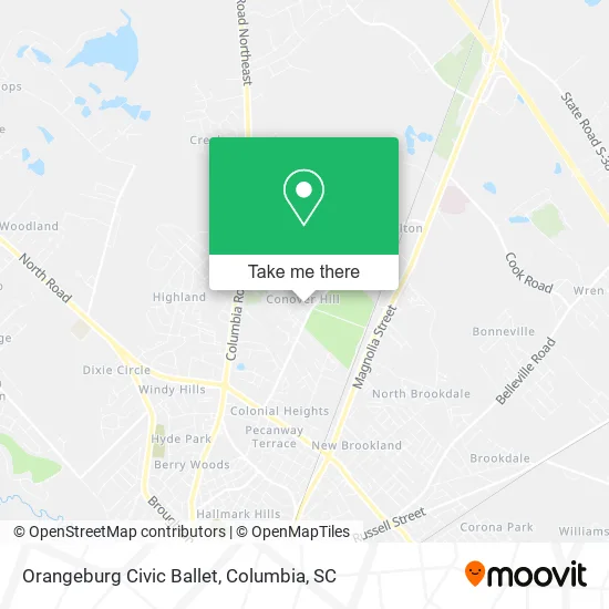 Orangeburg Civic Ballet map