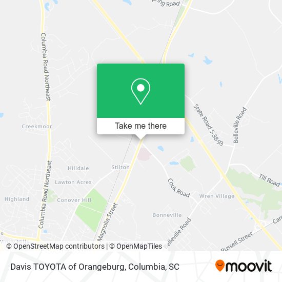 Davis TOYOTA of Orangeburg map