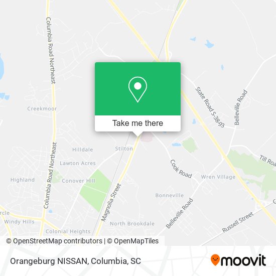 Mapa de Orangeburg NISSAN