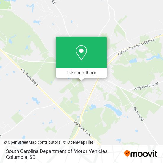 Mapa de South Carolina Department of Motor Vehicles
