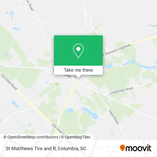 St Matthews Tire and R map